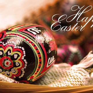 Easter postcard wallpaper
