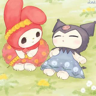 Spring Kuromi wallpaper