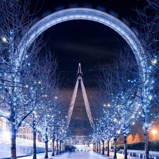 Winter London laptop wallpaper