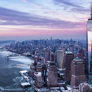 Winter New York laptop wallpaper