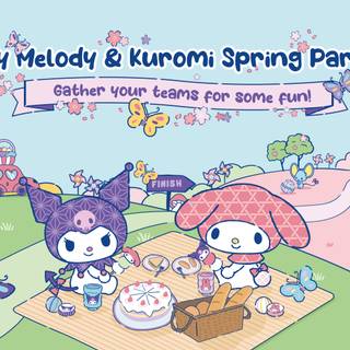 Spring Kuromi wallpaper