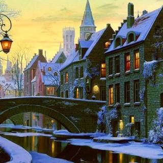 Winter London laptop wallpaper