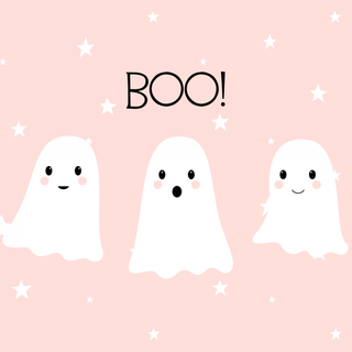 Cute ghost 4k wallpaper