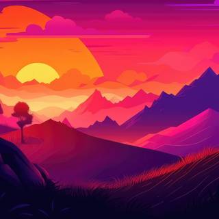 4k sunset desktop wallpaper