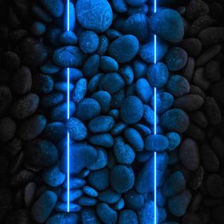 Neon blue iPhone wallpaper