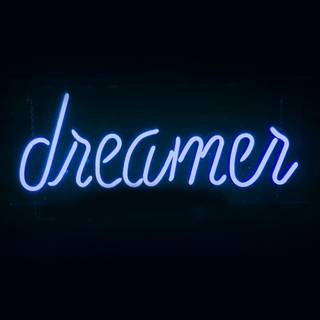 Neon blue iPhone wallpaper