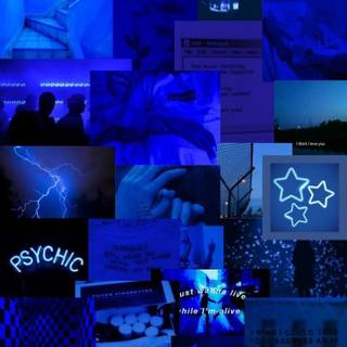 Neon blue iPhone wallpaper