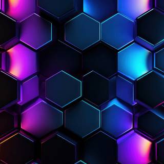 Neon blue iPhone wallpaper