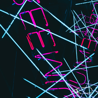 Neon blue iPhone wallpaper