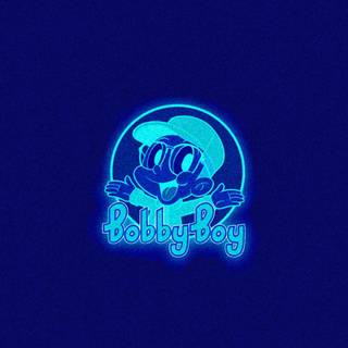 Neon blue iPhone wallpaper