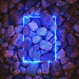 Neon blue iPhone wallpaper