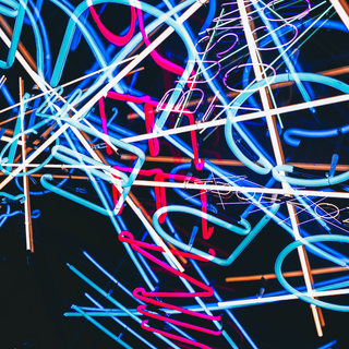 Neon blue iPhone wallpaper