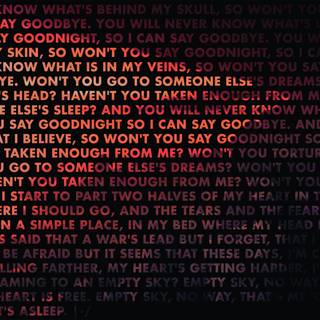 Lyrics laptop wallpaper