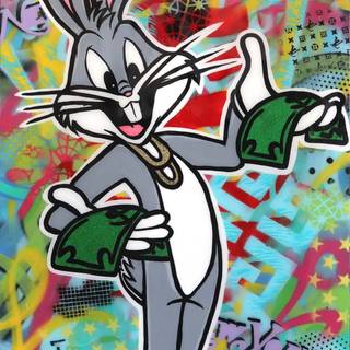 Bugs Bunny drip wallpaper