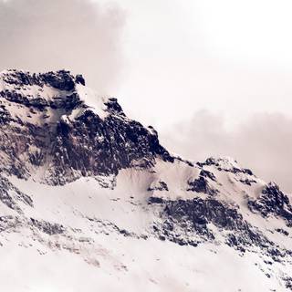 Winter minimalist mountain wallpaper