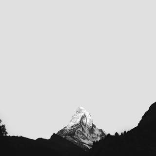 Winter minimalist mountain wallpaper