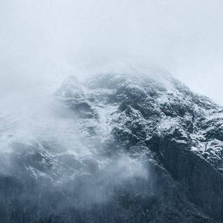 Misty winter day wallpaper