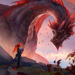 Chinese dragon full screen wallpaper