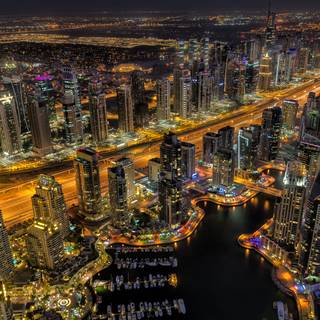 Dubai at night wallpaper