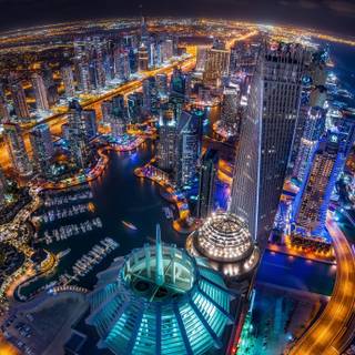 Dubai at night wallpaper