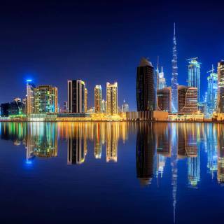 Dubai at night wallpaper