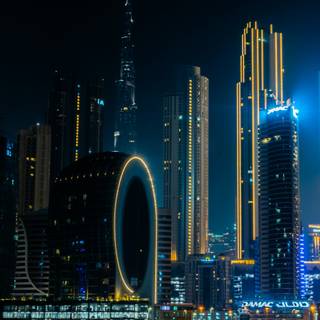 Dubai at night wallpaper