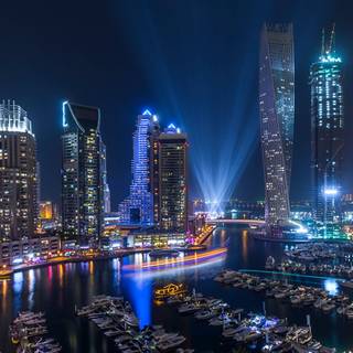 Dubai at night wallpaper