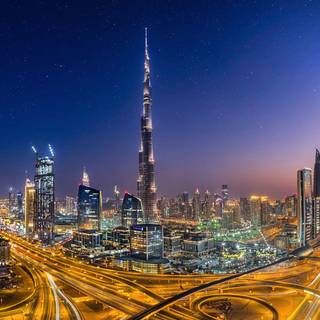 Dubai at night wallpaper