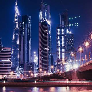 Dubai at night wallpaper
