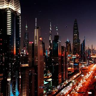 Dubai at night wallpaper