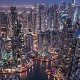 Dubai at night wallpaper