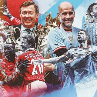 Manchester United treble wallpaper