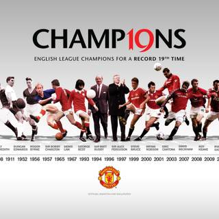 Manchester United treble wallpaper