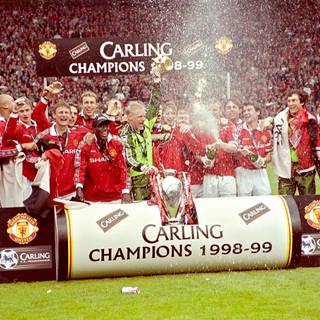 Manchester United treble wallpaper