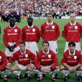 Manchester United treble wallpaper