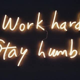 Neon work hard wallpaper