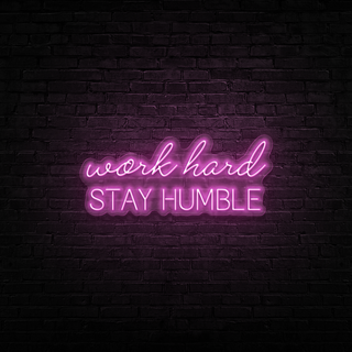 Neon work hard wallpaper