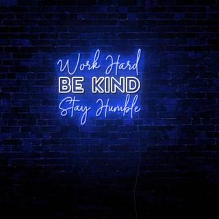 Neon work hard wallpaper