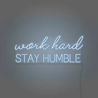 Neon work hard wallpaper