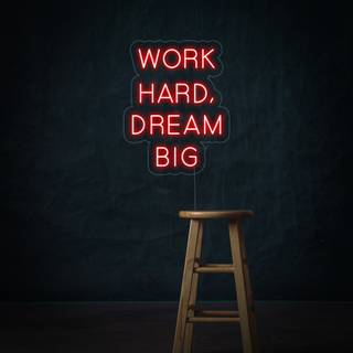 Neon work hard wallpaper