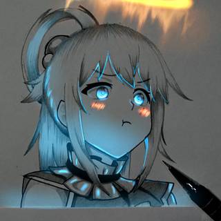 Konosuba glow art wallpaper