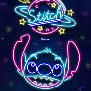 Neon Stitch wallpaper