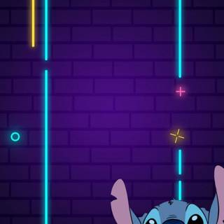 Neon Stitch wallpaper