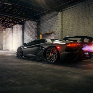 Lamborghini on fire wallpaper