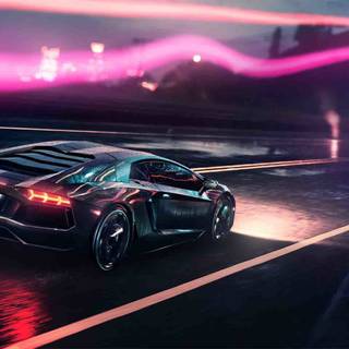 Lamborghini on fire wallpaper