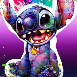 Neon Stitch wallpaper