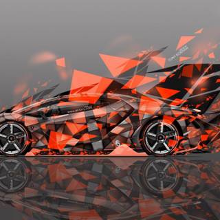 Lamborghini on fire wallpaper