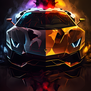 Lamborghini on fire wallpaper