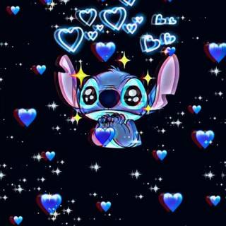 Neon Stitch wallpaper