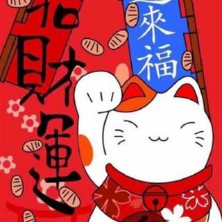 Chinese cats wallpaper